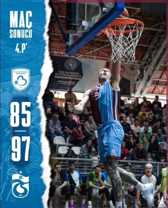 Trabzonspor Basketbol, Balıkesir Büyükşehir Belediye'yi Yendi