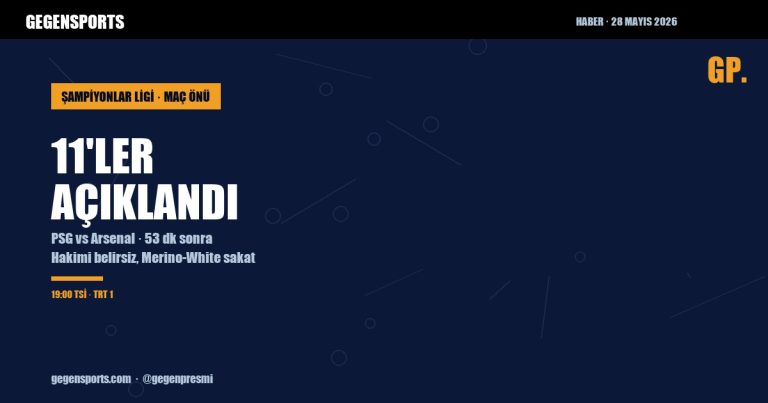 PSG vs Arsenal Final Muhtemel 11’leri Açıklandı — Hakimi, Merino, White Sakatlık Listesinde