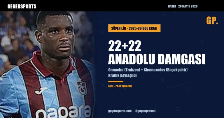 Süper Lig’in Yeni Gol Kralları Anadolu’dan: Onuachu ve Shomurodov 22’şer Golle Zirvede