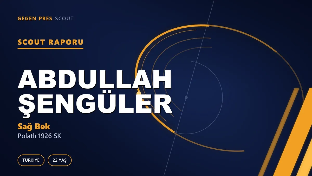 Abdullah Şengüler Scout Raporu — Polatlı 1926 SK | TFF 3.Lig 22 Yaş Sağ Bek