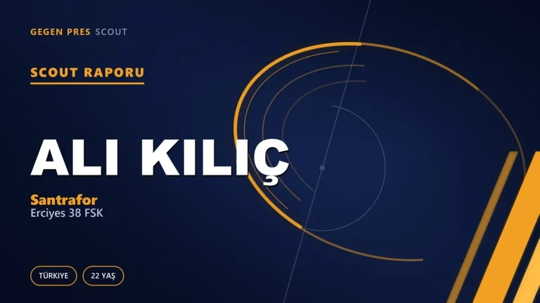 Ali Kılıç Scout Raporu — Erciyes 38 FSK | TFF 3.Lig 22 Yaş Santrafor
