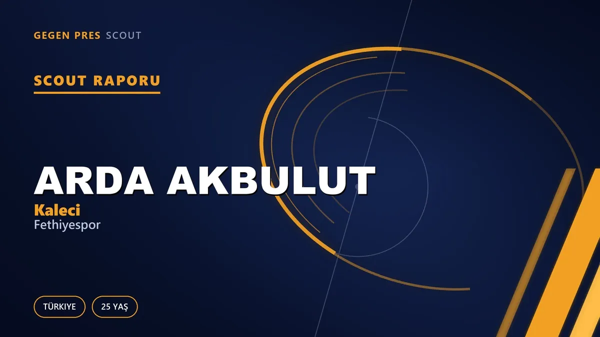 Arda Akbulut Scout Raporu — Fethiyespor | TFF 2.Lig 25 Yaş Kaleci