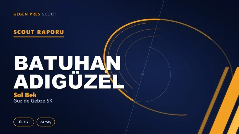 Batuhan Adıgüzel Scout Raporu — Güzide Gebze SK | TFF 2.Lig 24 Yaş Sol Bek