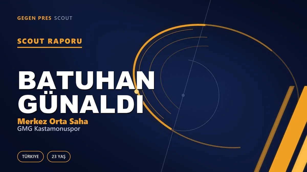 Batuhan Günaldı Scout Raporu — GMG Kastamonuspor | TFF 2.Lig 23 Yaş Merkez Orta Saha