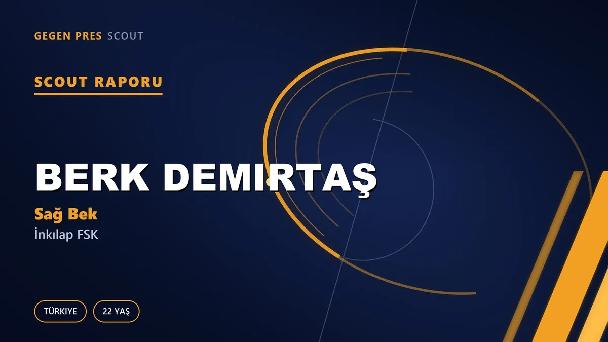 Berk Demirtaş Scout Raporu — İnkılap FSK | TFF 3.Lig 22 Yaş Sağ Bek