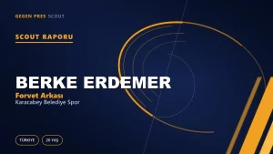 Berke Erdemer Scout Raporu — Karacabey Belediye Spor | TFF 2.Lig 20 Yaş Forvet Arkası