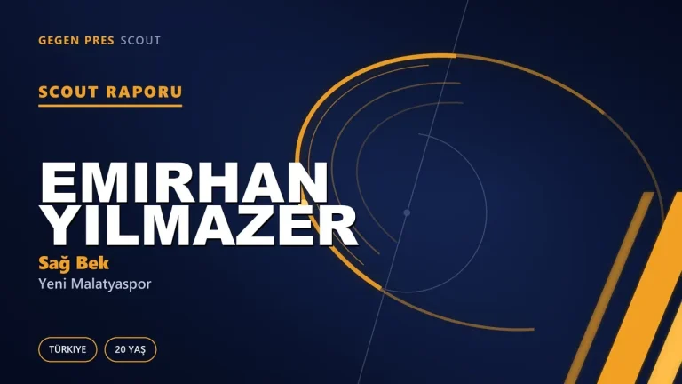 Emirhan Yılmazer Scout Raporu — Yeni Malatyaspor | TFF 2.Lig 20 Yaş Sağ Bek