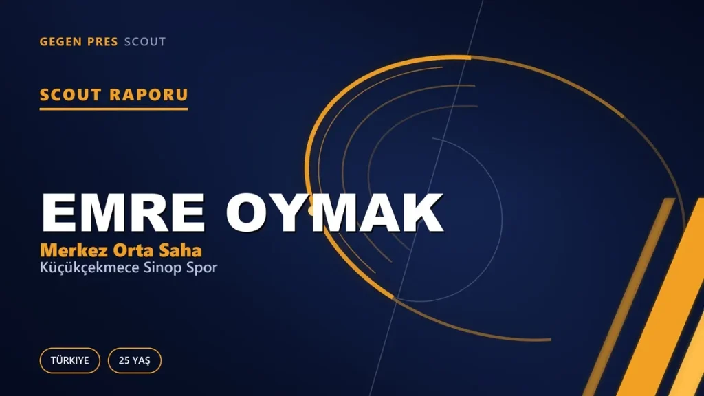 Emre Oymak Scout Raporu — Küçükçekmece Sinop Spor | TFF 3.Lig 25 Yaş Merkez Orta Saha