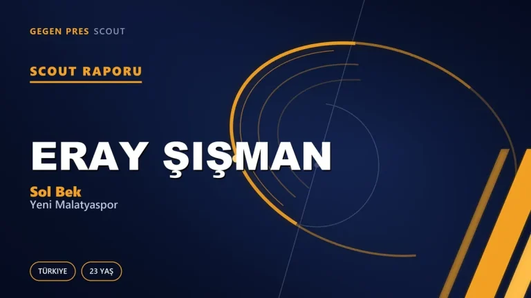 Eray Şişman Scout Raporu — Yeni Malatyaspor | TFF 2.Lig 23 Yaş Sol Bek