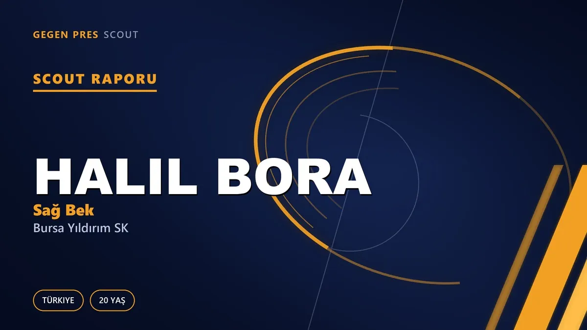 Halil Bora Scout Raporu — Bursa Yıldırım SK | TFF 3.Lig 20 Yaş Sağ Bek