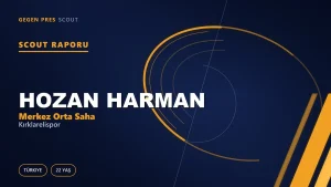 Hozan Harman Scout Raporu — Kırklarelispor | TFF 2.Lig 22 Yaş Merkez Orta Saha