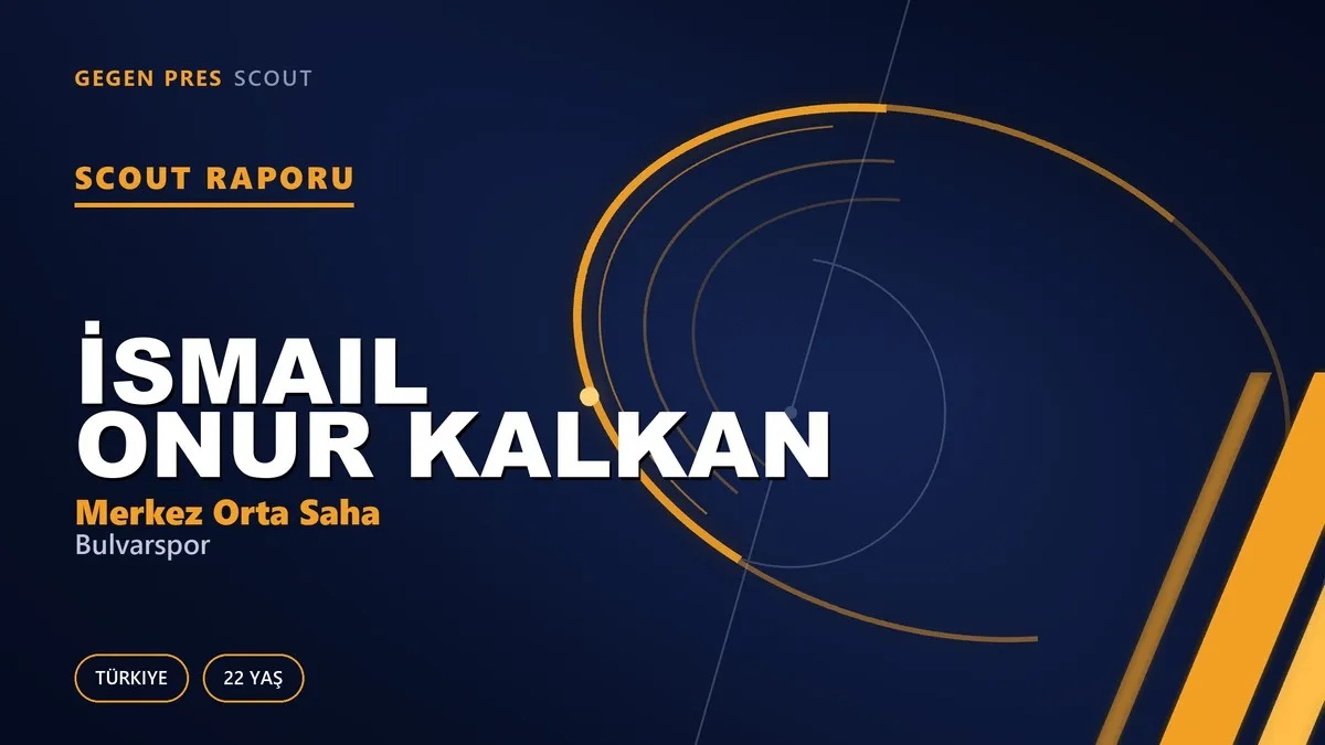 İsmail Onur Kalkan Scout Raporu — Bulvarspor | TFF 3.Lig 22 Yaş Merkez Orta Saha