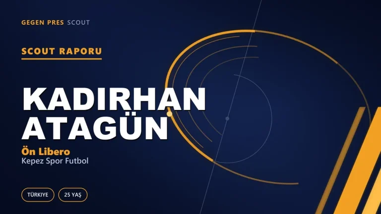 Kadirhan Atagün Scout Raporu — Kepez Spor Futbol | TFF 2.Lig 25 Yaş Ön Libero