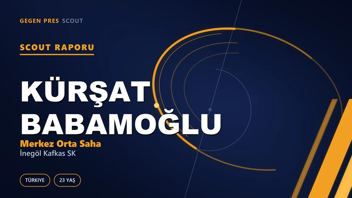 Kürşat Babamoğlu Scout Raporu — İnegöl Kafkas SK | TFF 3.Lig 23 Yaş Merkez Orta Saha