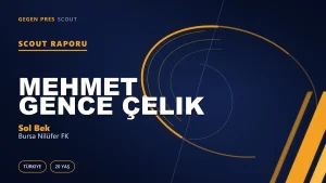 Mehmet Gence Çelik Scout Raporu — Bursa Nilüfer FK | TFF 3.Lig 20 Yaş Sol Bek