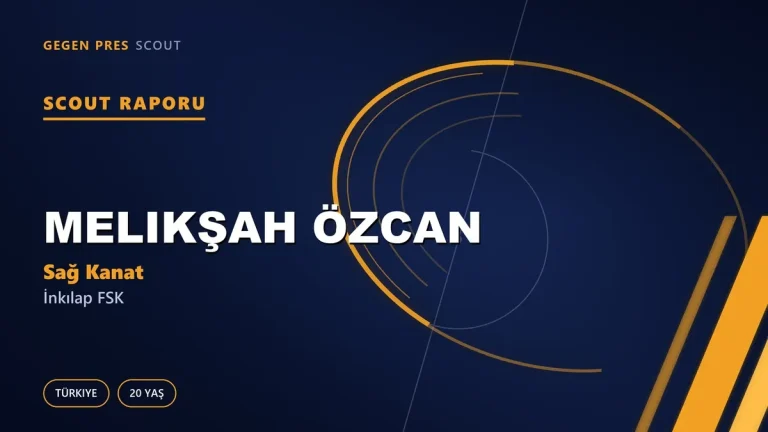 Melikşah Özcan Scout Raporu — İnkılap FSK | TFF 3.Lig 20 Yaş Sağ Kanat