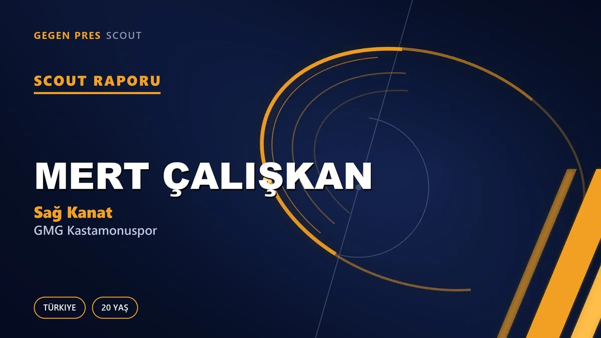 Mert Çalışkan Scout Raporu — GMG Kastamonuspor | TFF 2.Lig 20 Yaş Sağ Kanat
