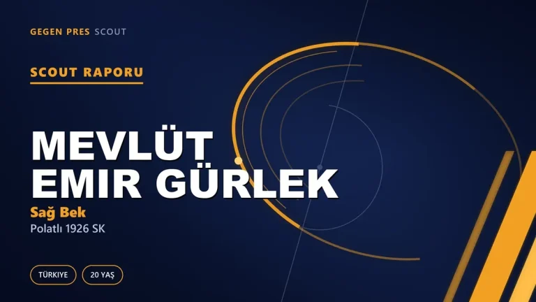 Mevlüt Emir Gürlek Scout Raporu — Polatlı 1926 SK | TFF 3.Lig 20 Yaş Sağ Bek