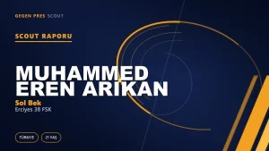 Muhammed Eren Arıkan Scout Raporu — Erciyes 38 FSK | TFF 3.Lig 21 Yaş Sol Bek