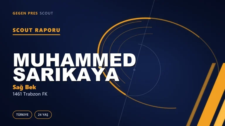 Muhammed Sarıkaya Scout Raporu — 1461 Trabzon FK | TFF 2.Lig 24 Yaş Sağ Bek