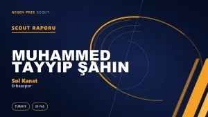 Muhammed Tayyip Şahin Scout Raporu — Erbaaspor | TFF 2.Lig 20 Yaş Sol Kanat