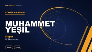Muhammet Yeşil Scout Raporu — 68 Aksarayspor | TFF 2.Lig 25 Yaş Stoper