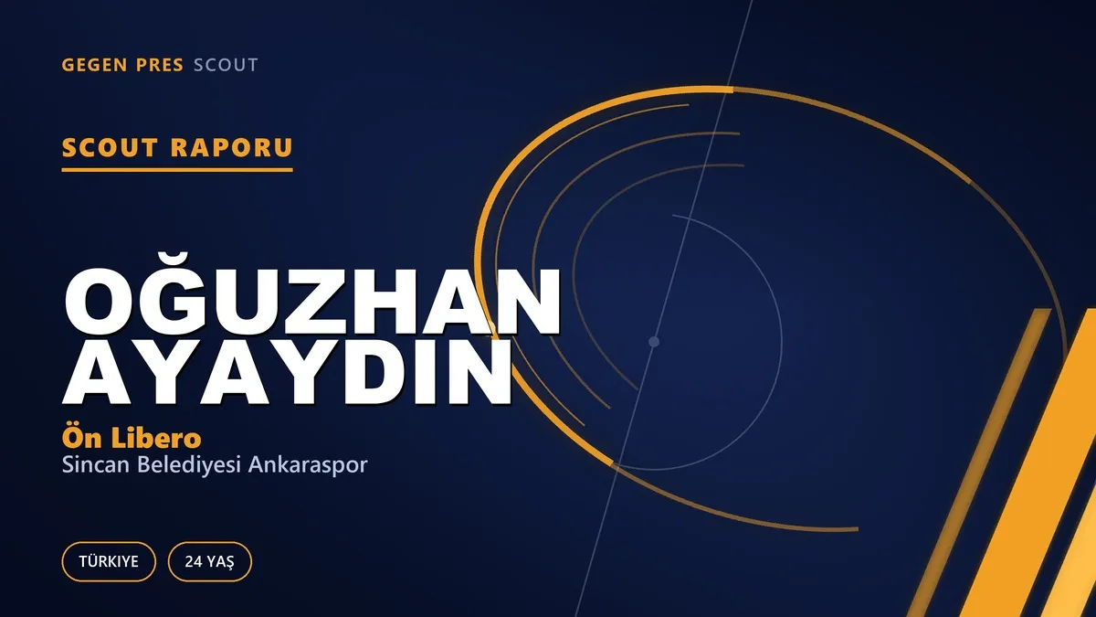 Oğuzhan Ayaydın Scout Raporu — Sincan Belediyesi Ankaraspor | TFF 2.Lig 24 Yaş Ön Libero