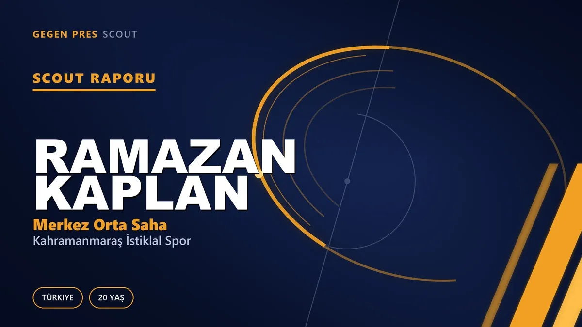 Ramazan Kaplan Scout Raporu — Kahramanmaraş İstiklal Spor | TFF 2.Lig 20 Yaş Merkez Orta Saha