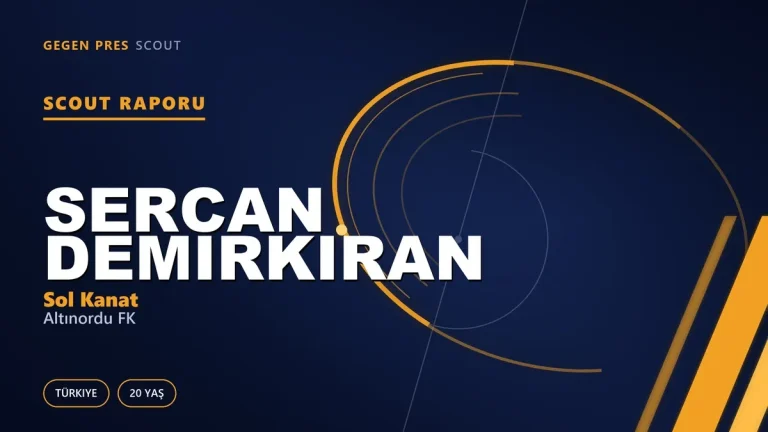 Sercan Demirkıran Scout Raporu — Altınordu FK | TFF 2.Lig 20 Yaş Sol Kanat