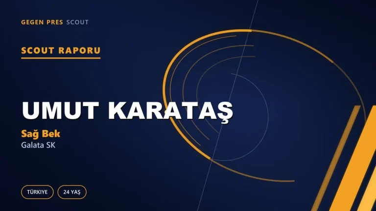 Umut Karataş Scout Raporu — Galata SK | TFF 3.Lig 24 Yaş Sağ Bek