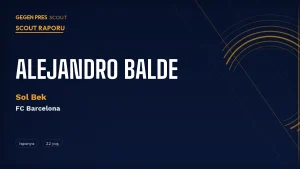 Alejandro Balde Scout Raporu 2026: Barcelona’nın Sağ Ayak Dominant Sol Beki