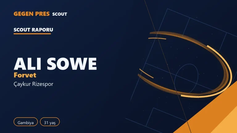 Ali Sowe raporu: Süper Lig’de 32 maçta 8 gol — açık kaynak oyuncu analizi