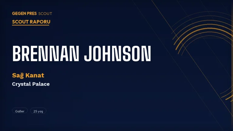 Brennan Johnson Scout Raporu 2026: Tottenham’ı Bırakan Galli Kanat Palace’ta Yerini Arıyor
