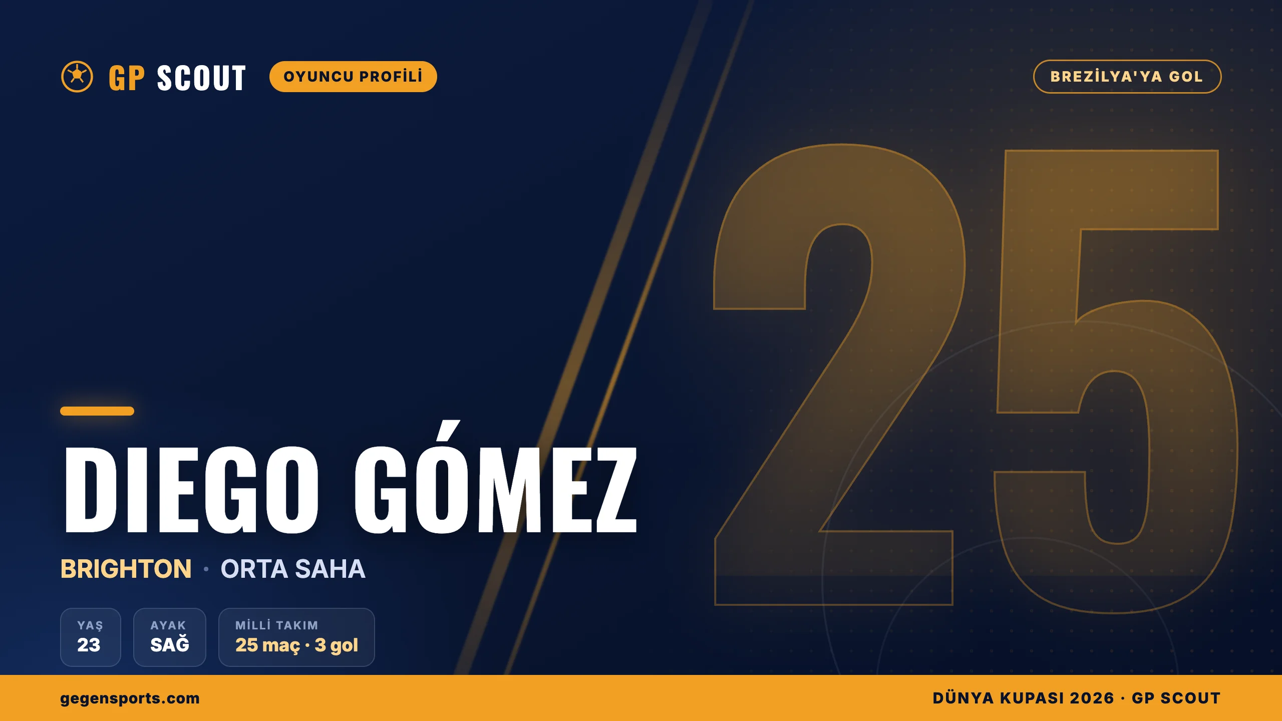 Diego Gómez kimdir? Brighton’ın Paraguaylı orta sahası, Brezilya’ya gol atan yıldız