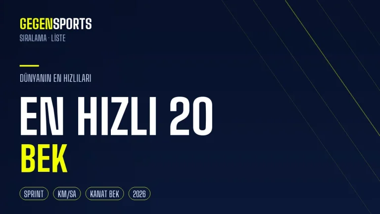 Dünyanın En Hızlı 20 Beki (2026): Kanatların Sprint Canavarları