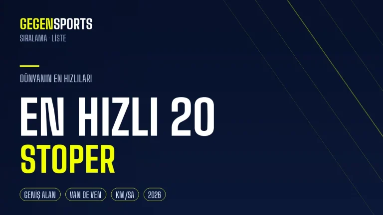 Dünyanın En Hızlı 20 Stoperi (2026): Geniş Alanın Sprint Canavarları