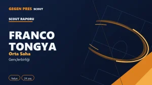 Franco Tongya raporu: 5 gol 3 asist, ısı haritası — açık kaynak oyuncu analizi