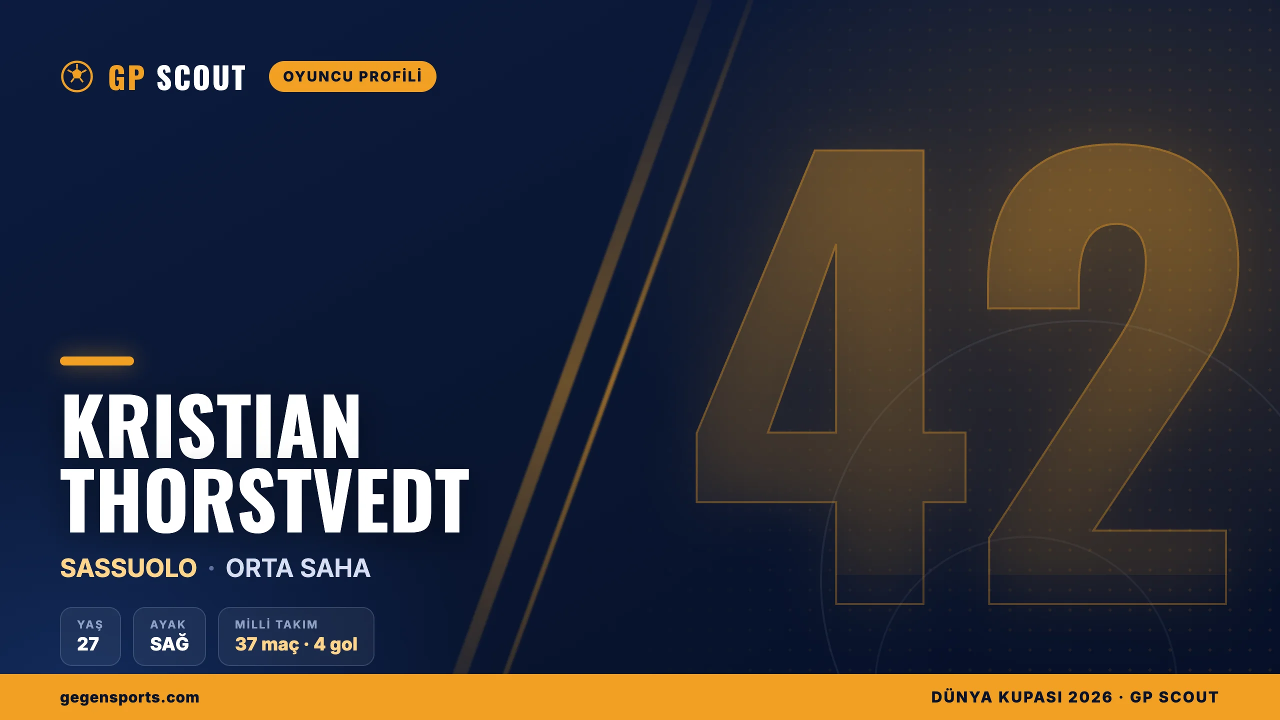 Kristian Thorstvedt kimdir? Sassuolo’nun gol katkılı orta sahası, kariyeri