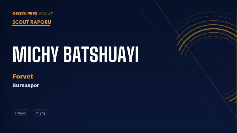 Michy Batshuayi Scout Raporu 2026: Bursaspor’a Önerildi — ‘Ses Getirecek Transfer’ Gerçek Olur mu?