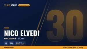 Nico Elvedi kimdir? Mönchengladbach’ın hızlı stoperi, kariyeri