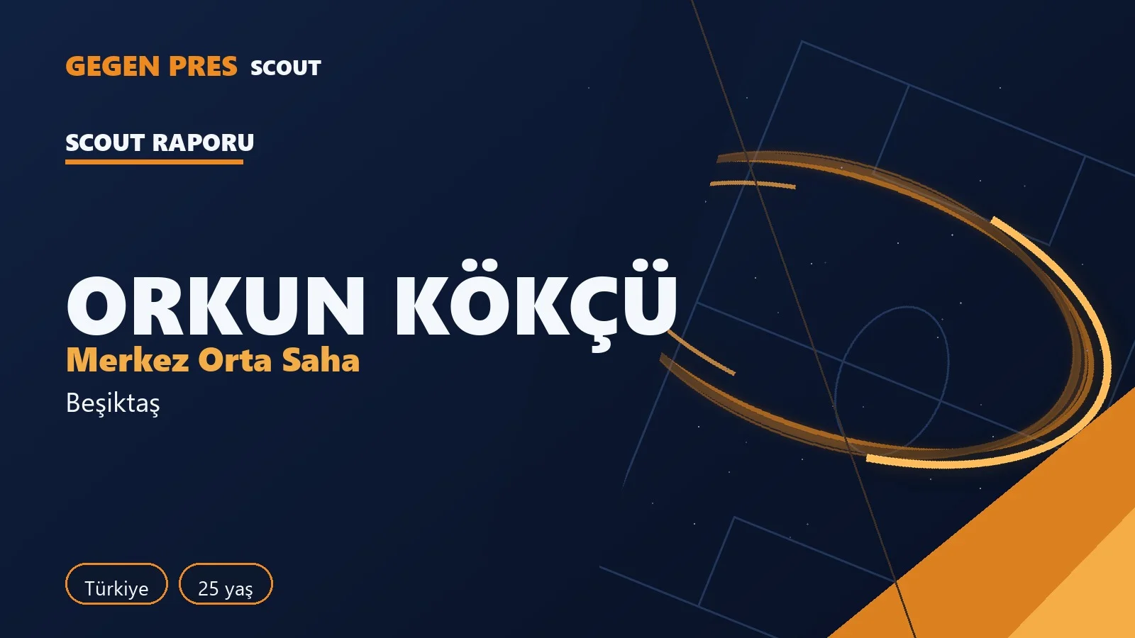 Orkun Kökçü raporu: 8 gol 8 asist, ısı haritası — açık kaynak oyuncu analizi