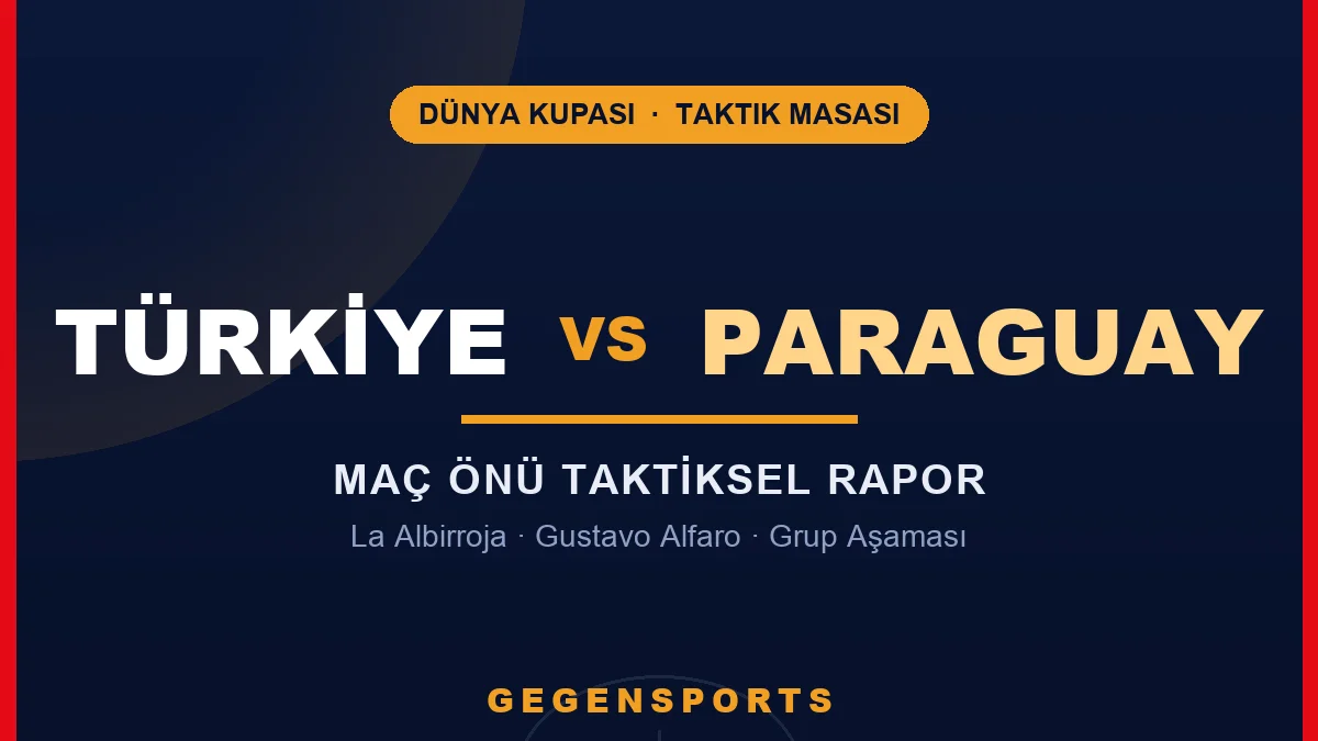 Türkiye’nin Rakibi Paraguay | Maç Önü Taktiksel Rapor: La Albirroja’nın Orta Bloğunu Nasıl Kırarız?