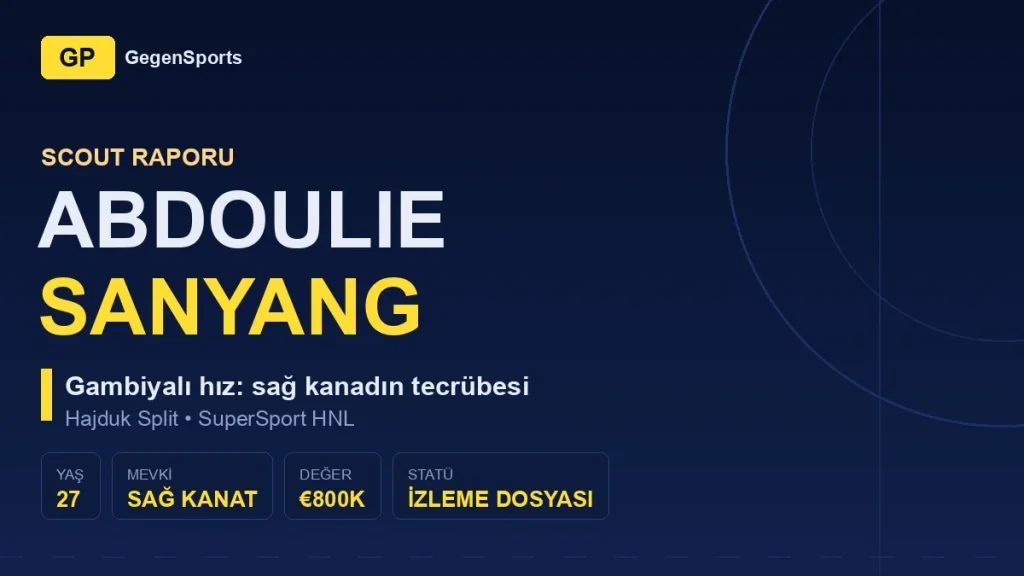 Abdoulie Sanyang Scout Raporu: Gambiyalı Kanadın Hajduk’taki Rolü Ne?