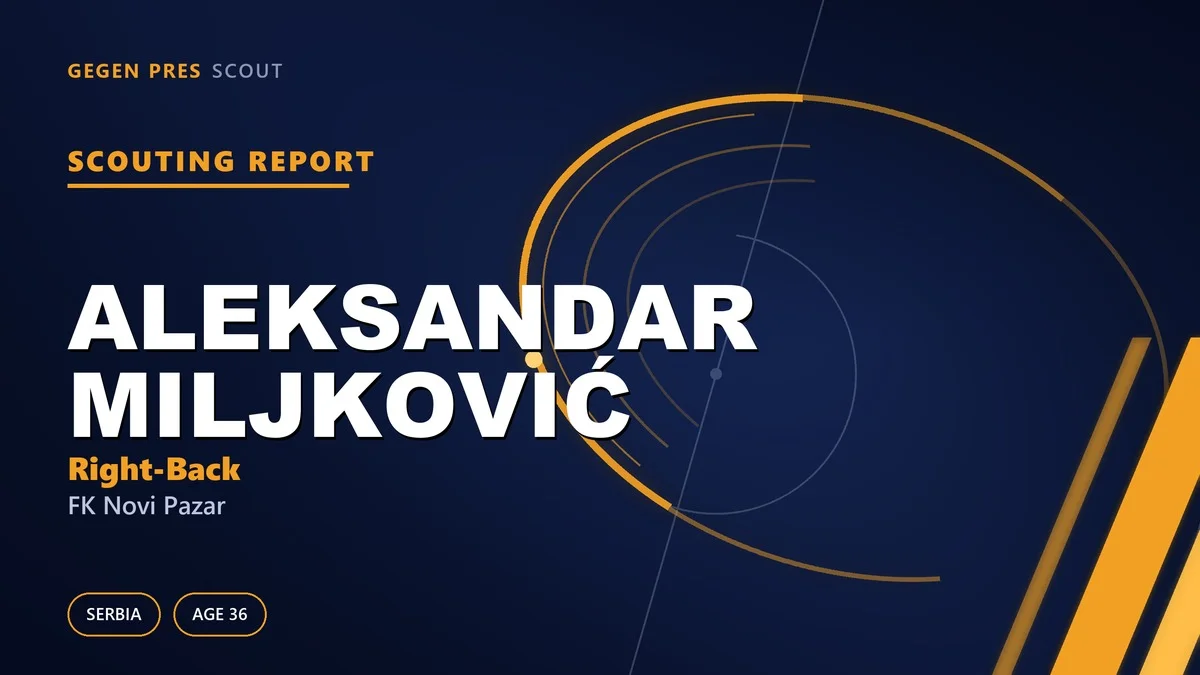 Aleksandar Miljković scouting report: the final bend of a four-title Partizan servant