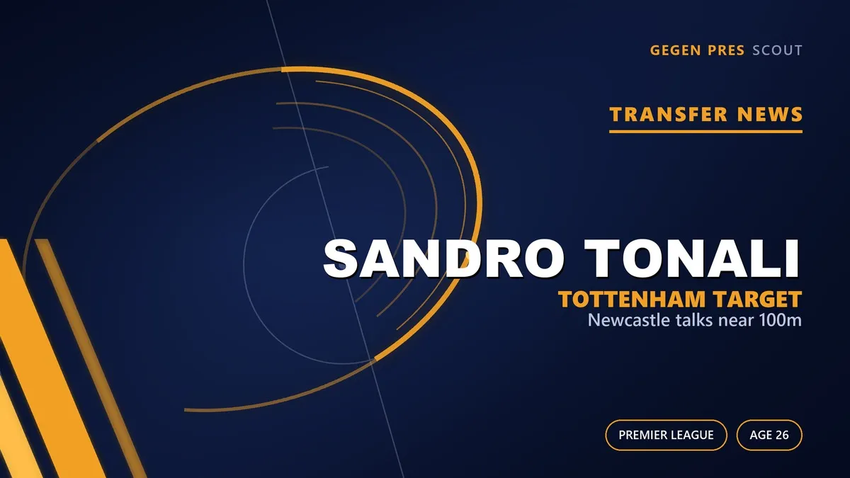 Sandro Tonali Closing In on 100m Tottenham Move as De Zerbi Factor Weighs In