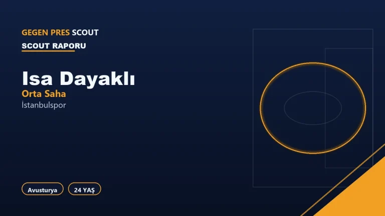 Isa Dayaklı İstanbulspor Informe de Scouting