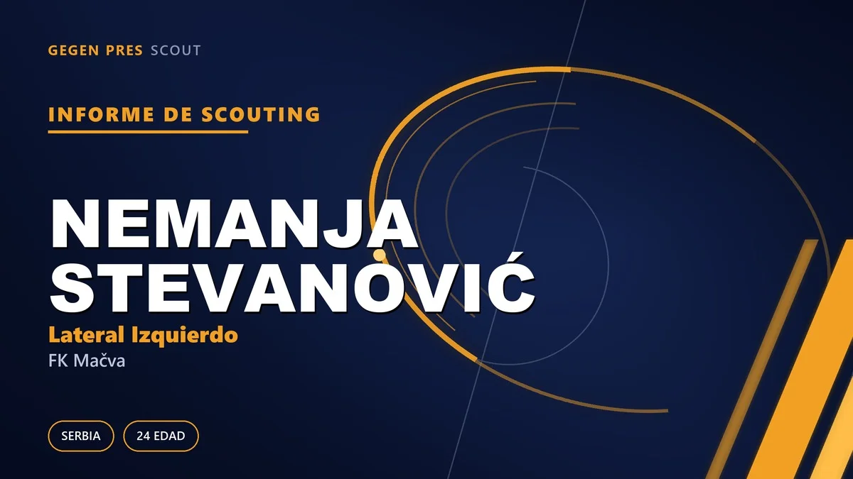 Informe de scouting de Nemanja Stevanović: el lateral regateador de Šabac y la duda del contrato que expira