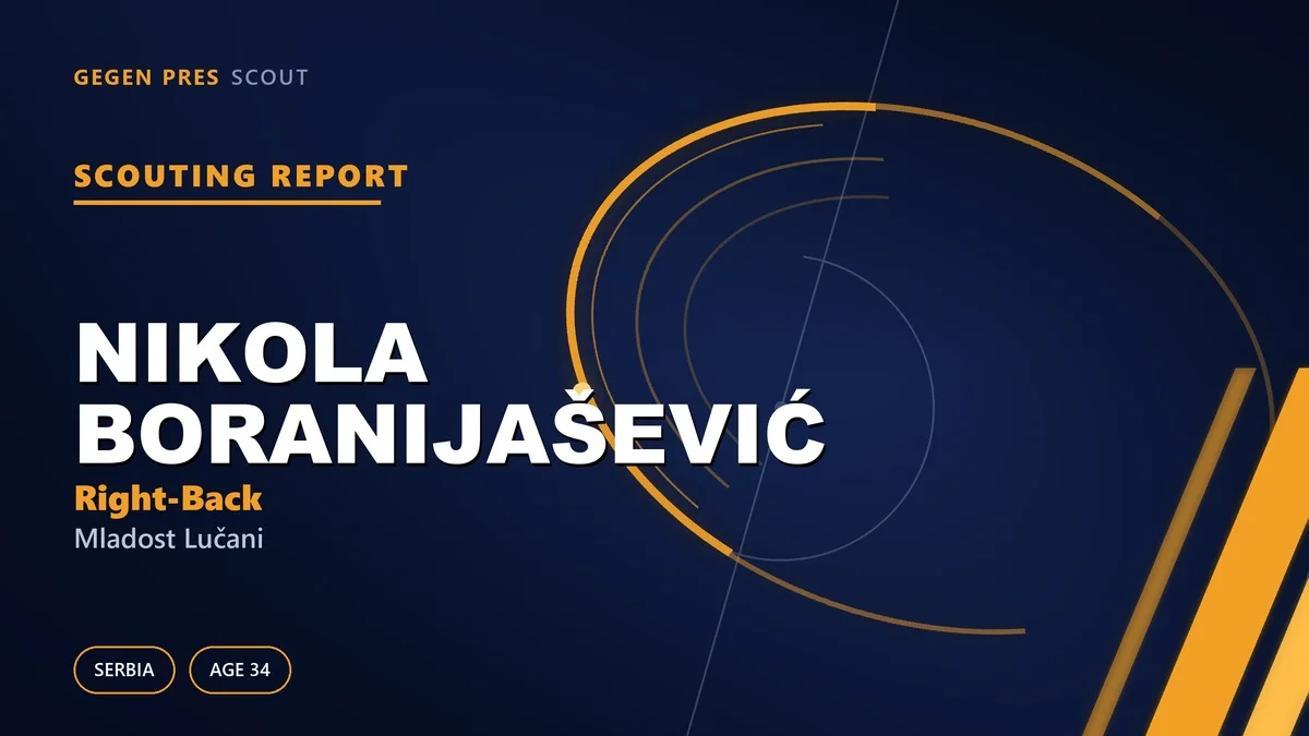 Nikola Boranijašević scouting report: from a Zurich title to the Lučani corridor