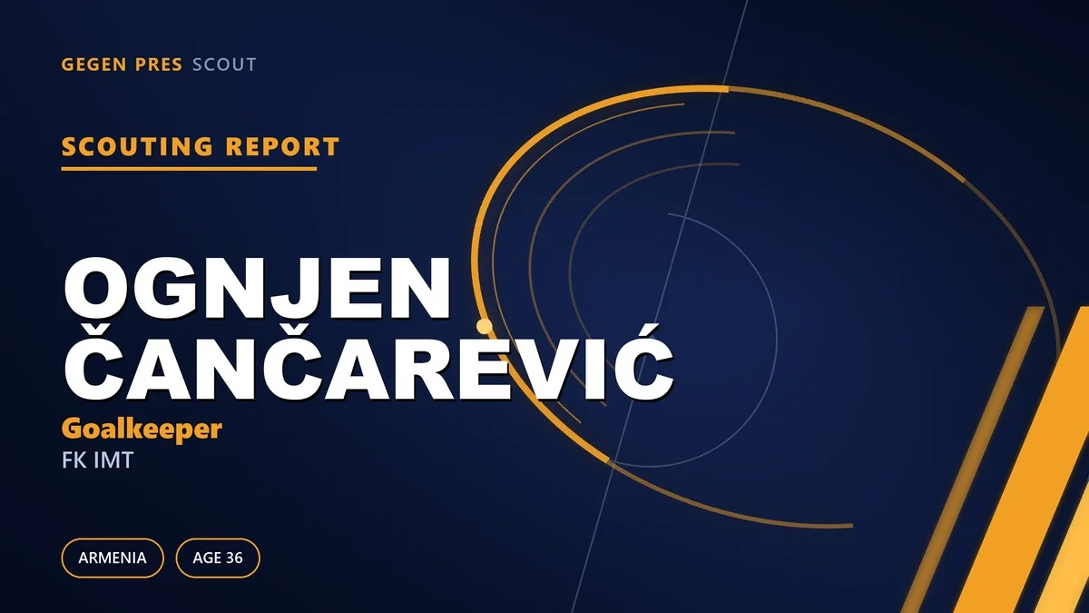 Ognjen Čančarević scouting report: a late-career turn from Yerevan to Novi Beograd