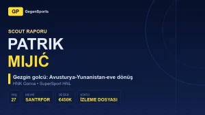 Patrik Mijić Scout File: The Journeyman Striker Comes Home